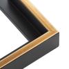 10x25 Canvas Frame Gold Solid Wood Floater Frame Width 1.75 Inches | Interior Frame Depth 1 5/8 Inches | Orville Contemporary Canvas Frame Complete with Canvas Clips & Hanging Hardware view 2