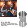 BestAlice 2Pack Jigger for Bartending, Double Cocktail Jigger, Stainless Steel Jigger Measuring Jigger Cup, Silver Wine Jigger Bar Measuring Cup for Home Bar Restaurant Party view 2