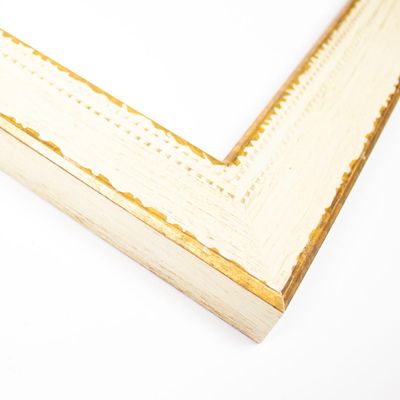 12x18 Frame White Solid Wood Picture Frame Width 1.75 Inches | Interior Frame Depth 0.625 Inches | Dresden Distressed Photo Frame Complete with UV Acrylic, Foam Board Backing & Hanging Hardware