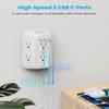 [2-Pack] Surge Protector Outlet Extender, VINTAR 6 Outlet Splitter with 3 USB Charging Ports (2 USB C),900J Multi Plug Outlet Power Strip, 3-Sided Usb Wall Charger for Home Office Dorm Room Essentials view 3
