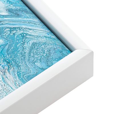10x42 Canvas Frame White Solid Wood Floater Frame Width 1.75 Inches | Interior Frame Depth 1 7/8 Inches | Malak Contemporary Canvas Frame Complete with Canvas Clips & Hanging Hardware