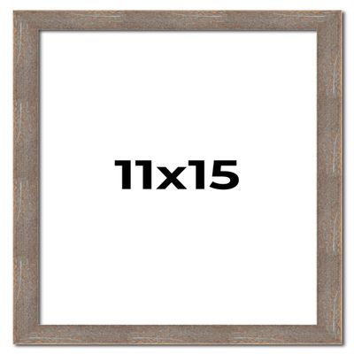 11x15 Frame Rustic Natural Wood Stained Solid Wood Picture Frame | 1 Inch Moulding Width | 0.875 Inch Interior Frame Depth | Kashton Frame Complete with UV Acrylic Plexiglass, Foam Board Backing &