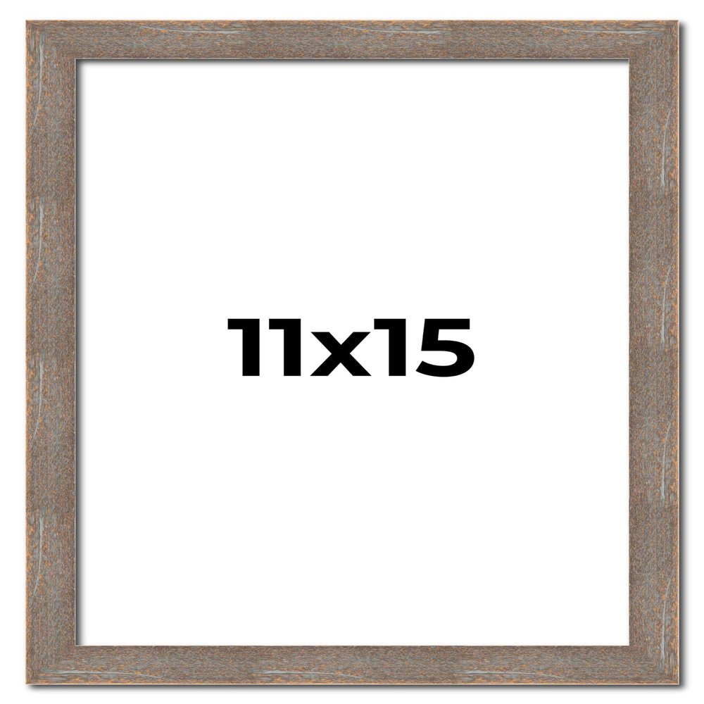 11x15 Frame Rustic Natural Wood Stained Solid Wood Picture Frame | 1 Inch Moulding Width | 0.875 Inch Interior Frame Depth | Kashton Frame Complete with UV Acrylic Plexiglass, Foam Board Backing &