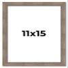 11x15 Frame Rustic Natural Wood Stained Solid Wood Picture Frame | 1 Inch Moulding Width | 0.875 Inch Interior Frame Depth | Kashton Frame Complete with UV Acrylic Plexiglass, Foam Board Backing & view 1