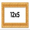 12x5 IN Frame Gold Baroque Antique Solid Wood Picture Frame Width 1.625 Inches | Interior Frame Depth 0.625 Inches | Alodia Ornate Photo Frame Complete with UV Acrylic, Foam Board Backing & Hanging view 1