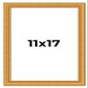 11x17 Frame Gold Ornate Solid Wood Picture Frame | 1.125 Inch Moulding Width | Chadwick Traditional Frame Complete with UV Acrylic Plexiglass, Foam Board Backing & Hanging Hardware view 1