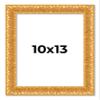 10x13 Frame Gold Baroque Antique Solid Wood Picture Frame Width 1.625 Inches | Interior Frame Depth 0.625 Inches | Alodia Ornate Photo Frame Complete with UV Acrylic, Foam Board Backing & Hanging view 1