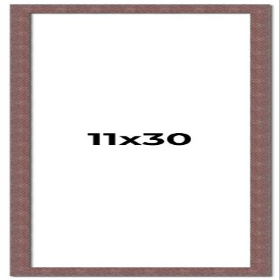 11x30 Frame Wood Tones Solid Wood Picture Frame Width 1 Inches | Interior Frame Depth 0.875 Inches | Zillah Rustic Photo Frame Complete with UV Acrylic, Foam Board Backing & Hanging Hardware