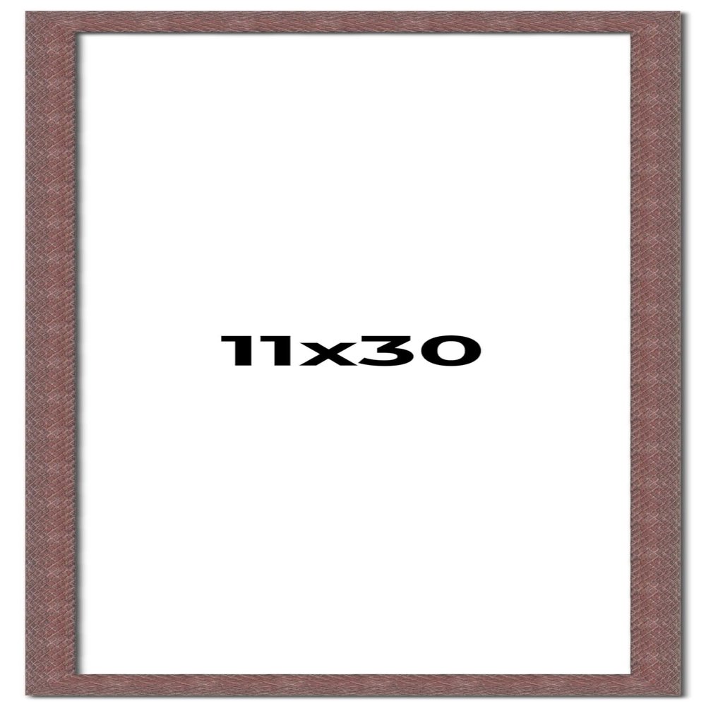 11x30 Frame Wood Tones Solid Wood Picture Frame Width 1 Inches | Interior Frame Depth 0.875 Inches | Zillah Rustic Photo Frame Complete with UV Acrylic, Foam Board Backing & Hanging Hardware