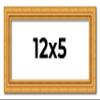 12x5 Frame Gold Ornate Solid Wood Picture Frame | 1.125 Inch Moulding Width | Chadwick Traditional Frame Complete with UV Acrylic Plexiglass, Foam Board Backing & Hanging Hardware view 1