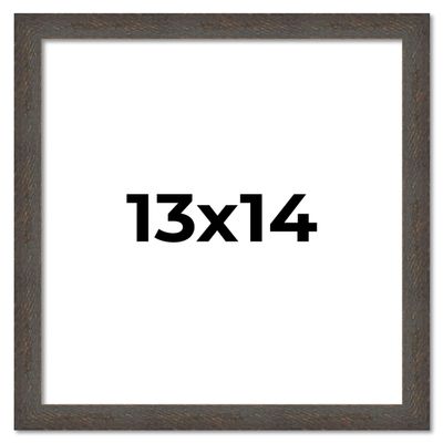 13x14 Frame Black Solid Wood Picture Frame Width 1 Inches | Interior Frame Depth 0.875 Inches | Chantry Rustic Photo Frame Complete with UV Acrylic, Foam Board Backing & Hanging Hardware