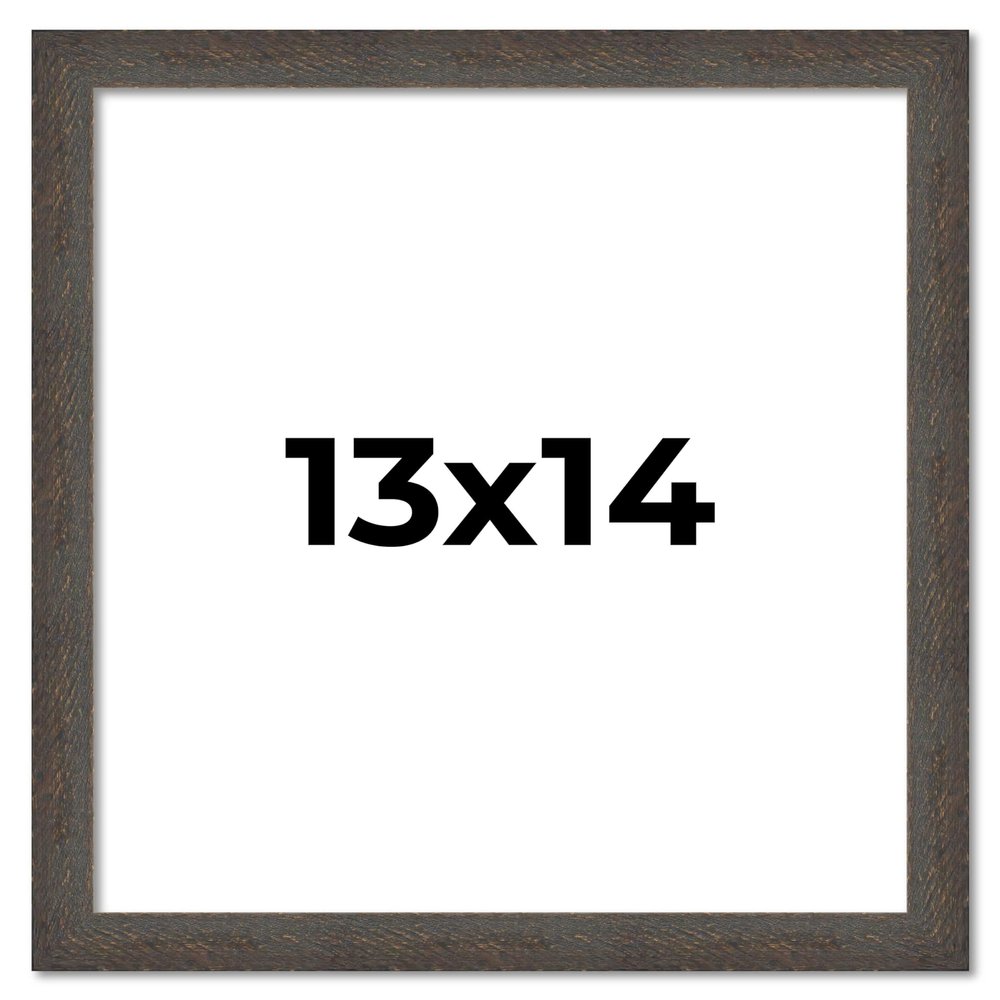 13x14 Frame Black Solid Wood Picture Frame Width 1 Inches | Interior Frame Depth 0.875 Inches | Chantry Rustic Photo Frame Complete with UV Acrylic, Foam Board Backing & Hanging Hardware