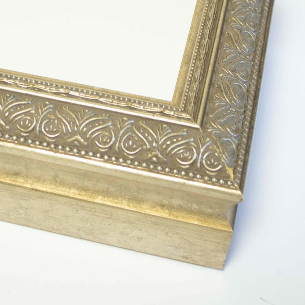 10x8 Frame Silver Solid Wood Shadow Box Width 1.5 Inches | Interior Frame Depth 2 3/8 Inches | Salus Ornate Photo Frame Complete with UV Acrylic, Foam Board Backing & Hanging Hardware