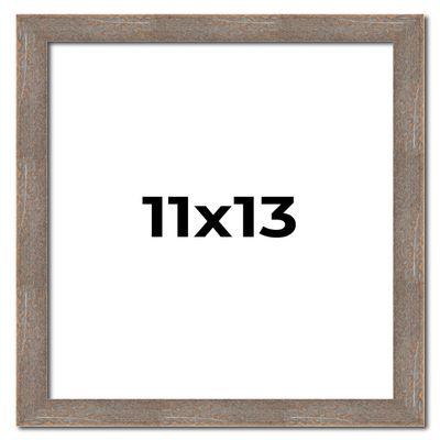 11x13 Frame Rustic Natural Wood Stained Solid Wood Picture Frame | 1 Inch Moulding Width | 0.875 Inch Interior Frame Depth | Kashton Frame Complete with UV Acrylic Plexiglass, Foam Board Backing &