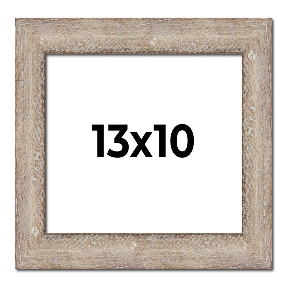 13x10 Frame Brown Solid Wood Picture Frame Width 2 Inches | Interior Frame Depth 0.6875 Inches | Vesta Rustic Photo Frame Complete with UV Acrylic, Foam Board Backing & Hanging Hardware