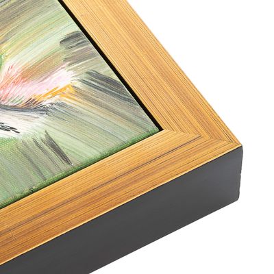 11x34 Canvas Frame Gold Solid Wood Floater Frame Width 2.5 Inches | Interior Frame Depth 1 1/4 Inches | Xanto Contemporary Canvas Frame Complete with Canvas Clips & Hanging Hardware