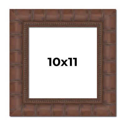 10x11 Frame Brown Bamboo Solid Pine Wood Tones Solid Wood Picture Frame Width 2.75 Inches | Interior Depth 0.625 Inches | Rhodes Frame | Complete with UV Acrylic, Foam Board Backing & Hanging Hardware