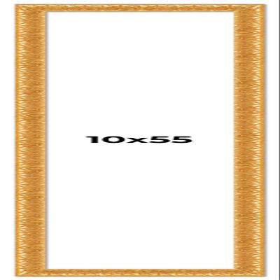 10x55 Frame Gold Baroque Antique Solid Wood Picture Frame Width 1.625 Inches | Interior Frame Depth 0.625 Inches | Alodia Ornate Photo Frame Complete with UV Acrylic, Foam Board Backing & Hanging