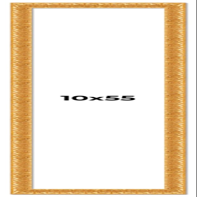 10x55 Frame Gold Baroque Antique Solid Wood Picture Frame Width 1.625 Inches | Interior Frame Depth 0.625 Inches | Alodia Ornate Photo Frame Complete with UV Acrylic, Foam Board Backing & Hanging