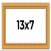 13x7 Frame Gold Ornate Solid Wood Picture Frame | 1.125 Inch Moulding Width | Chadwick Traditional Frame Complete with UV Acrylic Plexiglass, Foam Board Backing & Hanging Hardware view 1