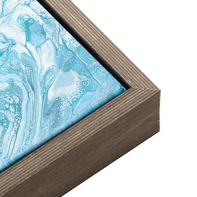 CustomPictureFrames.com 19x13 Canvas Frame Grey Solid Wood Floater Frame Width 1.75 Inches | Interior Frame Depth 1 5/8 Inches | Greyson 0 Canvas Frame Complete with Canvas Clips & Hanging Hardware