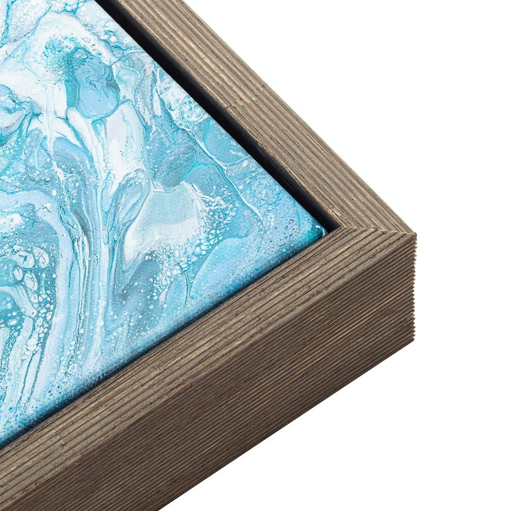 CustomPictureFrames.com 19x13 Canvas Frame Grey Solid Wood Floater Frame Width 1.75 Inches | Interior Frame Depth 1 5/8 Inches | Greyson 0 Canvas Frame Complete with Canvas Clips & Hanging Hardware