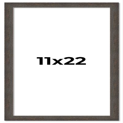 11x22 Frame Black Solid Wood Picture Frame Width 1 Inches | Interior Frame Depth 0.875 Inches | Chantry Rustic Photo Frame Complete with UV Acrylic, Foam Board Backing & Hanging Hardware