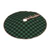 Christmas Tree Skirt 48" Clan Fitzpatrick Hunting Tartan Linen Xmas Tree Skirt for Holiday Party Christmas Tree Mat Decorations Indoor Outdoor view 2