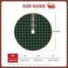 Christmas Tree Skirt 48" Clan Fitzpatrick Hunting Tartan Linen Xmas Tree Skirt for Holiday Party Christmas Tree Mat Decorations Indoor Outdoor view 4