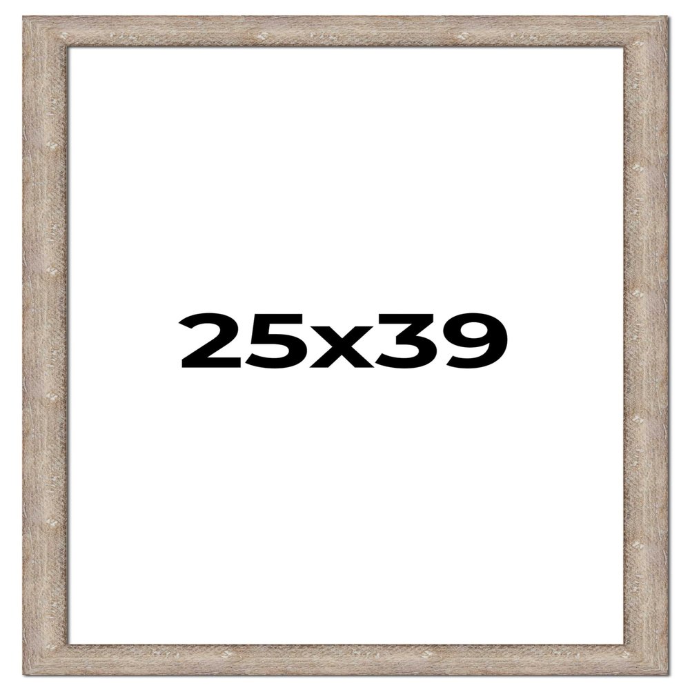 25x39 Frame Brown Solid Wood Picture Frame Width 2 Inches | Interior Frame Depth 0.6875 Inches | Vesta Rustic Photo Frame Complete with UV Acrylic, Foam Board Backing & Hanging Hardware