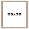 25x39 Frame Brown Solid Wood Picture Frame Width 2 Inches | Interior Frame Depth 0.6875 Inches | Vesta Rustic Photo Frame Complete with UV Acrylic, Foam Board Backing & Hanging Hardware view 1