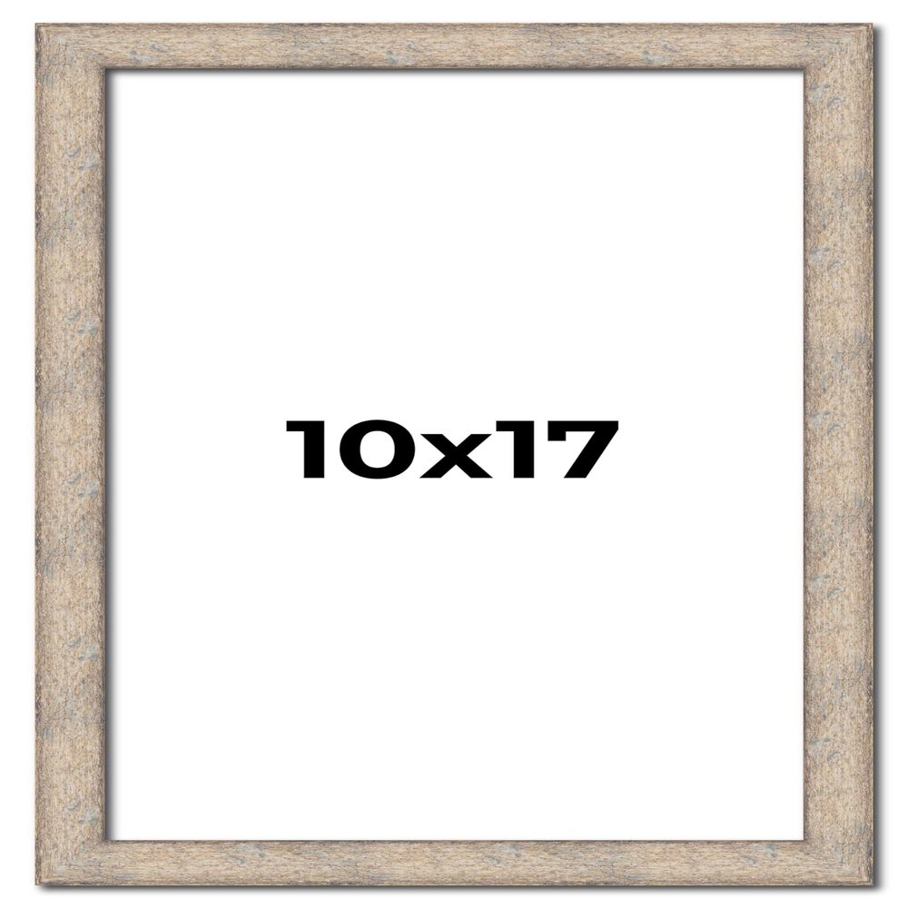 10x17 Frame Brown Solid Wood Picture Frame Width 1 Inches | Interior Frame Depth 0.875 Inches | Manton Rustic Photo Frame Complete with UV Acrylic, Foam Board Backing & Hanging Hardware