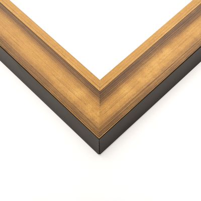 12x9 Frame Gold Solid Wood Picture Frame Width 1.625 Inches | Interior Frame Depth 0.6875 Inches | Brendan Traditional Photo Frame Complete with UV Acrylic, Foam Board Backing & Hanging Hardware