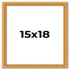 15x18 Frame Gold Ornate Solid Wood Picture Frame | 1.125 Inch Moulding Width | Chadwick Traditional Frame Complete with UV Acrylic Plexiglass, Foam Board Backing & Hanging Hardware view 1