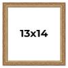 13x14 Frame Gold Solid Wood Picture Frame Width 1.25 Inches | Interior Frame Depth 0.375 Inches | Warwick Metallic Photo Frame Complete with UV Acrylic, Foam Board Backing & Hanging Hardware view 1