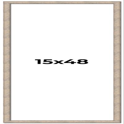 15x48 Frame Brown Solid Wood Picture Frame Width 1 Inches | Interior Frame Depth 0.875 Inches | Manton Rustic Photo Frame Complete with UV Acrylic, Foam Board Backing & Hanging Hardware