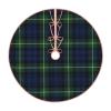 Christmas Tree Skirt 48" Clan Gordon Tartan Dark Blue and Green Plaid Linen Xmas Tree Skirt for Holiday Party Christmas Tree Mat Decorations Indoor Outdoor view 1