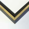 10x24 Canvas Frame Black & Gold Solid Wood Floater Frame Width 1.5 Inches | Interior Frame Depth 1 9/16 Inches | Tharin Contemporary Canvas Frame Complete with Canvas Clips & Hanging Hardware view 2