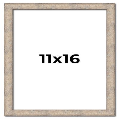 11x16 Frame Brown Solid Wood Picture Frame Width 1 Inches | Interior Frame Depth 0.875 Inches | Manton Rustic Photo Frame Complete with UV Acrylic, Foam Board Backing & Hanging Hardware