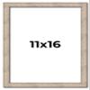 11x16 Frame Brown Solid Wood Picture Frame Width 1 Inches | Interior Frame Depth 0.875 Inches | Manton Rustic Photo Frame Complete with UV Acrylic, Foam Board Backing & Hanging Hardware view 1