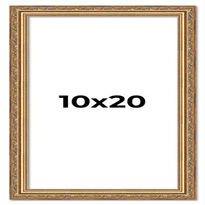 10x20 Frame Gold Solid Wood Picture Frame Width 1.25 Inches | Interior Frame Depth 0.375 Inches | Warwick Metallic Photo Frame Complete with UV Acrylic, Foam Board Backing & Hanging Hardware