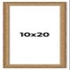 10x20 Frame Gold Solid Wood Picture Frame Width 1.25 Inches | Interior Frame Depth 0.375 Inches | Warwick Metallic Photo Frame Complete with UV Acrylic, Foam Board Backing & Hanging Hardware view 1
