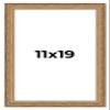 11x19 Frame Gold Solid Wood Picture Frame Width 1.25 Inches | Interior Frame Depth 0.375 Inches | Warwick Metallic Photo Frame Complete with UV Acrylic, Foam Board Backing & Hanging Hardware view 1