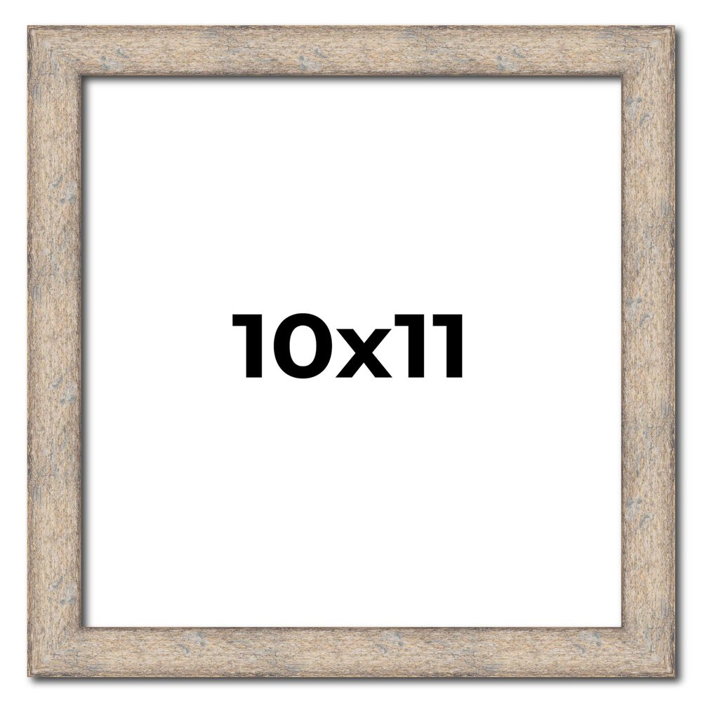 10x11 Frame Brown Solid Wood Picture Frame Width 1 Inches | Interior Frame Depth 0.875 Inches | Manton Rustic Photo Frame Complete with UV Acrylic, Foam Board Backing & Hanging Hardware