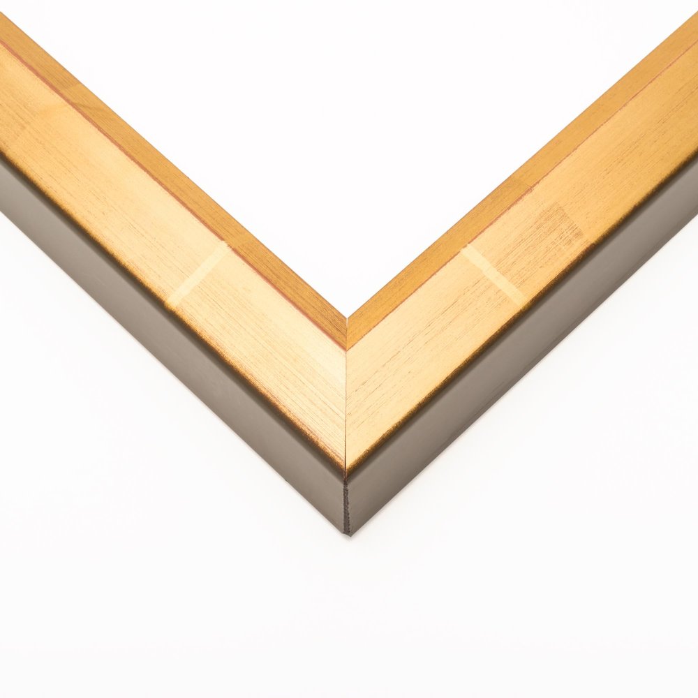 10x22 Frame Gold Solid Wood Shadow Box Width 1.25 Inches | Interior Frame Depth 1 1/4 Inches | Olympia Traditional Photo Frame Complete with UV Acrylic, Backing & Hanging Hardware