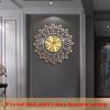 Large Wall Clock for Living Room Decor Acrylic Flash Diamond Modern Kitchen Big Wall Clock for Bedroom Silent Giant Decorative Office Non Ticking Metal Wall Clock Battery Operated Watch 25.5 in view 2