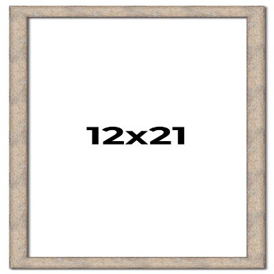 12x21 Frame Brown Solid Wood Picture Frame Width 1 Inches | Interior Frame Depth 0.875 Inches | Manton Rustic Photo Frame Complete with UV Acrylic, Foam Board Backing & Hanging Hardware