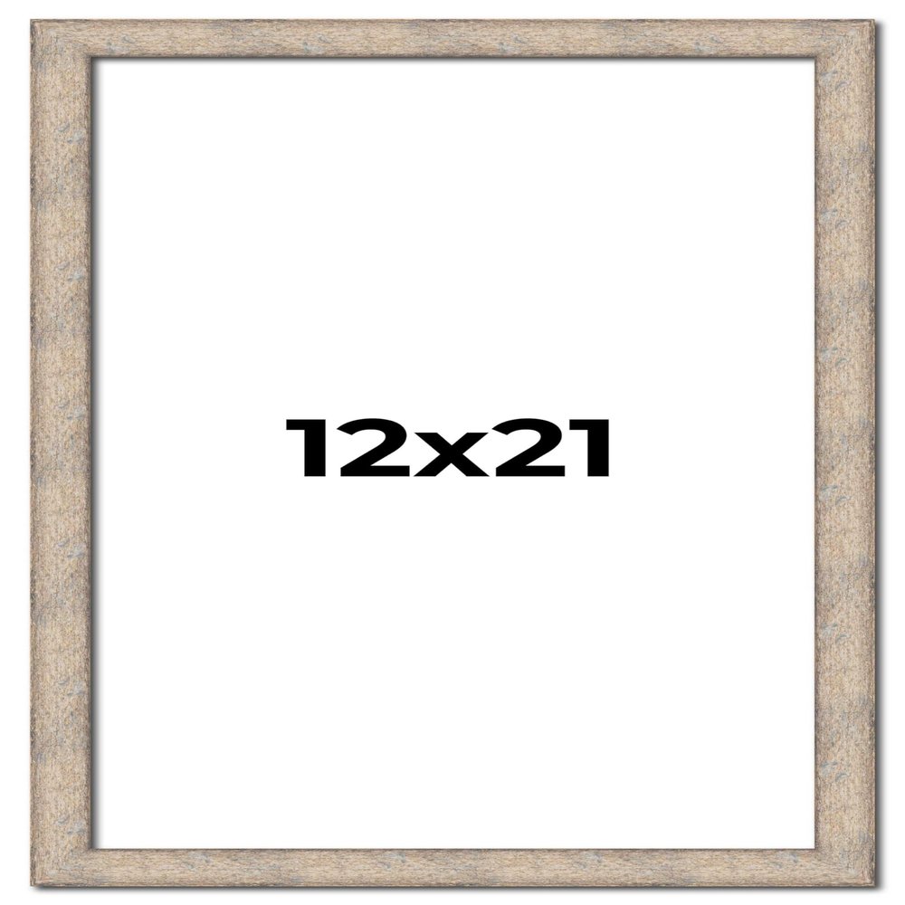 12x21 Frame Brown Solid Wood Picture Frame Width 1 Inches | Interior Frame Depth 0.875 Inches | Manton Rustic Photo Frame Complete with UV Acrylic, Foam Board Backing & Hanging Hardware