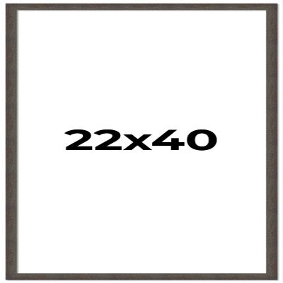 22x40 Frame Black Solid Wood Picture Frame Width 1 Inches | Interior Frame Depth 0.875 Inches | Chantry Rustic Photo Frame Complete with UV Acrylic, Foam Board Backing & Hanging Hardware