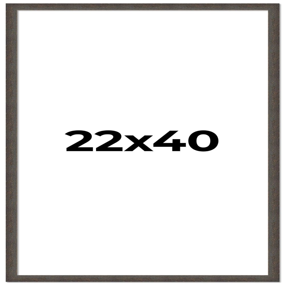 22x40 Frame Black Solid Wood Picture Frame Width 1 Inches | Interior Frame Depth 0.875 Inches | Chantry Rustic Photo Frame Complete with UV Acrylic, Foam Board Backing & Hanging Hardware